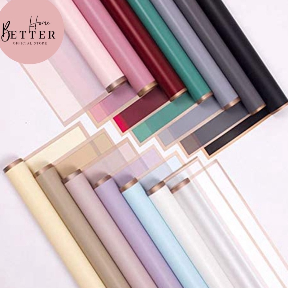 

Super Luar Biasa Better Home 2 LEMBAR Flower Wrapping Paper Cellophane Gold Line Color Waterproof Kertas Wrap Buket Bunga EMYAB