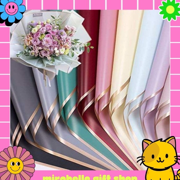 

Grosir Spesial Mirabelle 1 PACK 2 LEMBAR Cellophane Kertas Buket Murah MOTIF 4