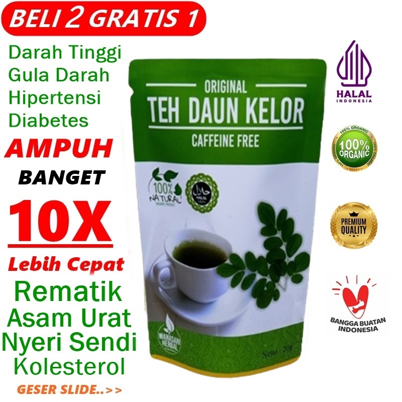 

TEH Daun Kelor Organik Premium No.1 Moringa Oliefera Obat Kolesterol Asam urat Rematik Hipertensi Darah tinggi Gula Darah Diabetes Nyeri sendi Pegal linu Saraf kejepit Teh Kelor Original 100%