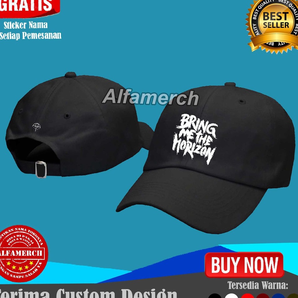 Grosir Sekarang  Topi Baseball BMTH BRING ME HORIZON BAND METAL Distro Keren Murah Cowok Laki Laki P