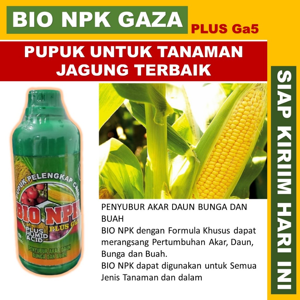 (PALING LARIS) PUPUK NPK CAIR NPK GAZA 500 ML Melebatkan Jagung Besar Maksimal - Obat Perangsang Per
