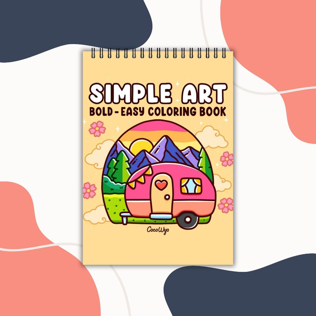 

Simple Art Coloring Book for adult and kids Buku mewarnai seri Bold And Easy JunDW