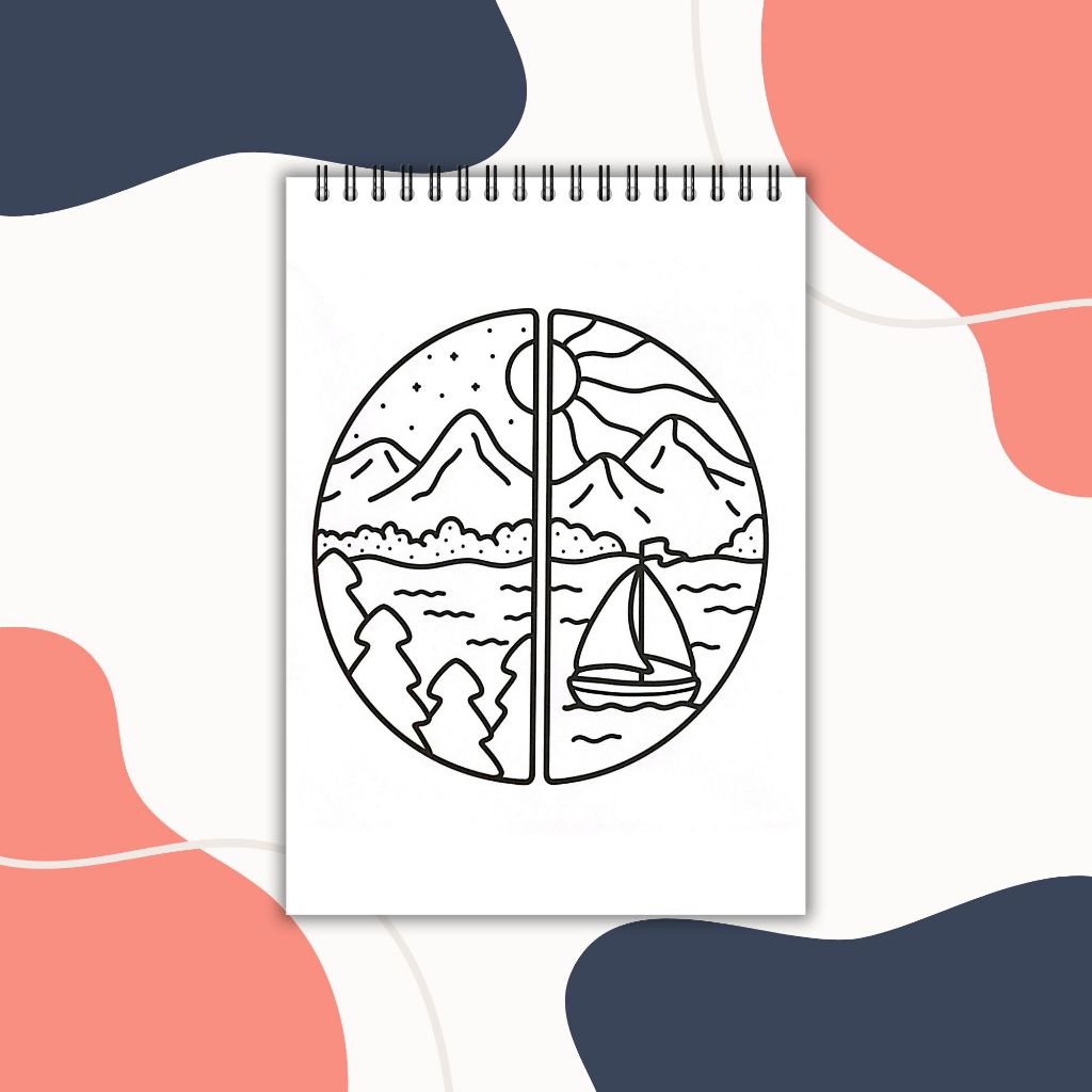 

mg Simple Art Coloring Book for adult and kids Buku mewarnai seri Bold And Easy