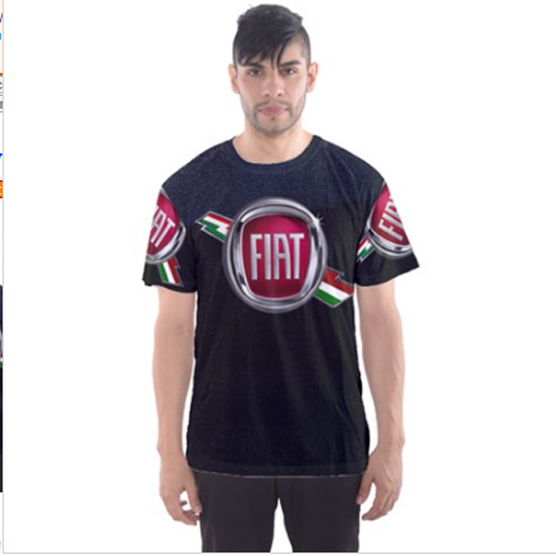 Kaos FIAT LOGO Tshirt Bahan Polyester Jersey | Casual T-SHIRT Size S M L XL XXL 3XL 4XL | PO 3 HARI