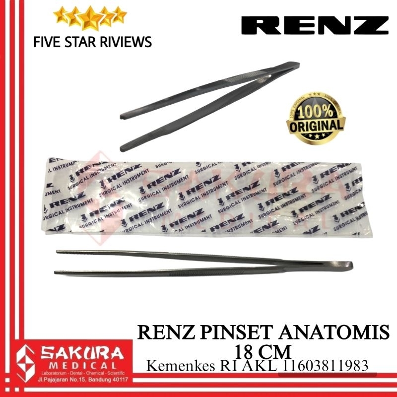 Renz pinset anatomis 18 cm