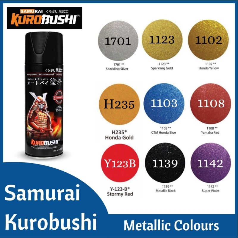 Pylox Samurai Metallic Colours | Pylox Samurai | Pylox Samurai Cat Semprot Samurai metalic silver bl
