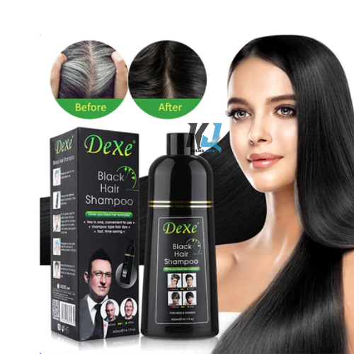 Black Hair Shampoo Shampo Krim Pewarna Penghitam Rambut Shampo Herbal Semir Rambut Anti Uban Pria Wa