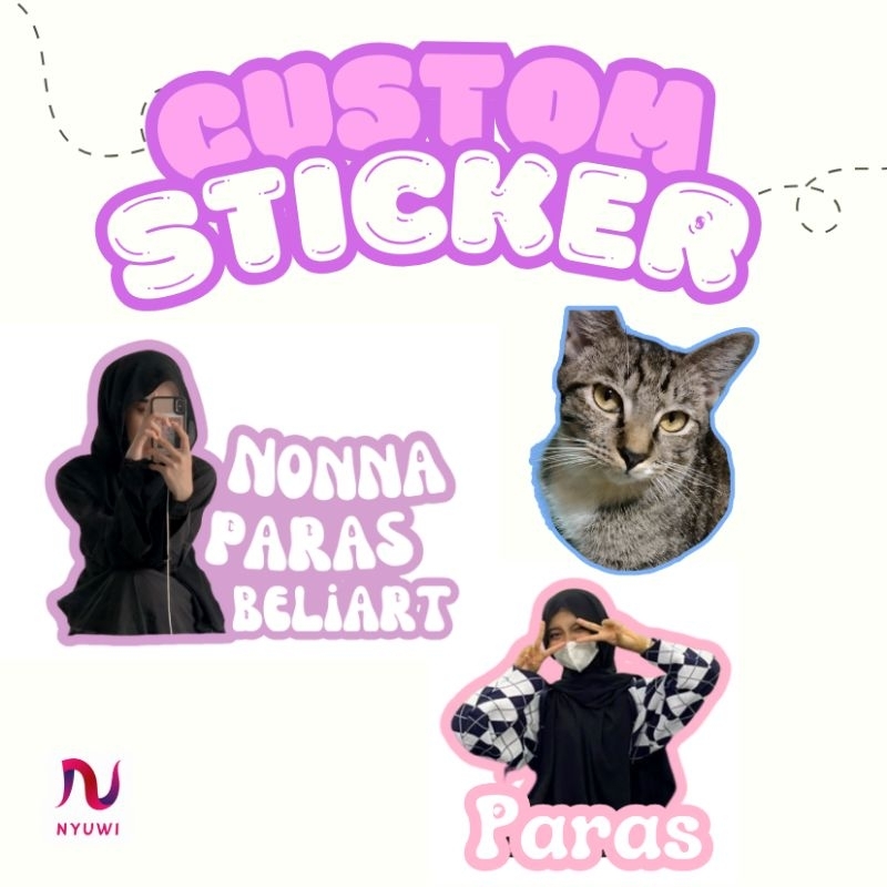 

[Nyu] Stiker motor custom wajah dan nama anti air bebas request foro