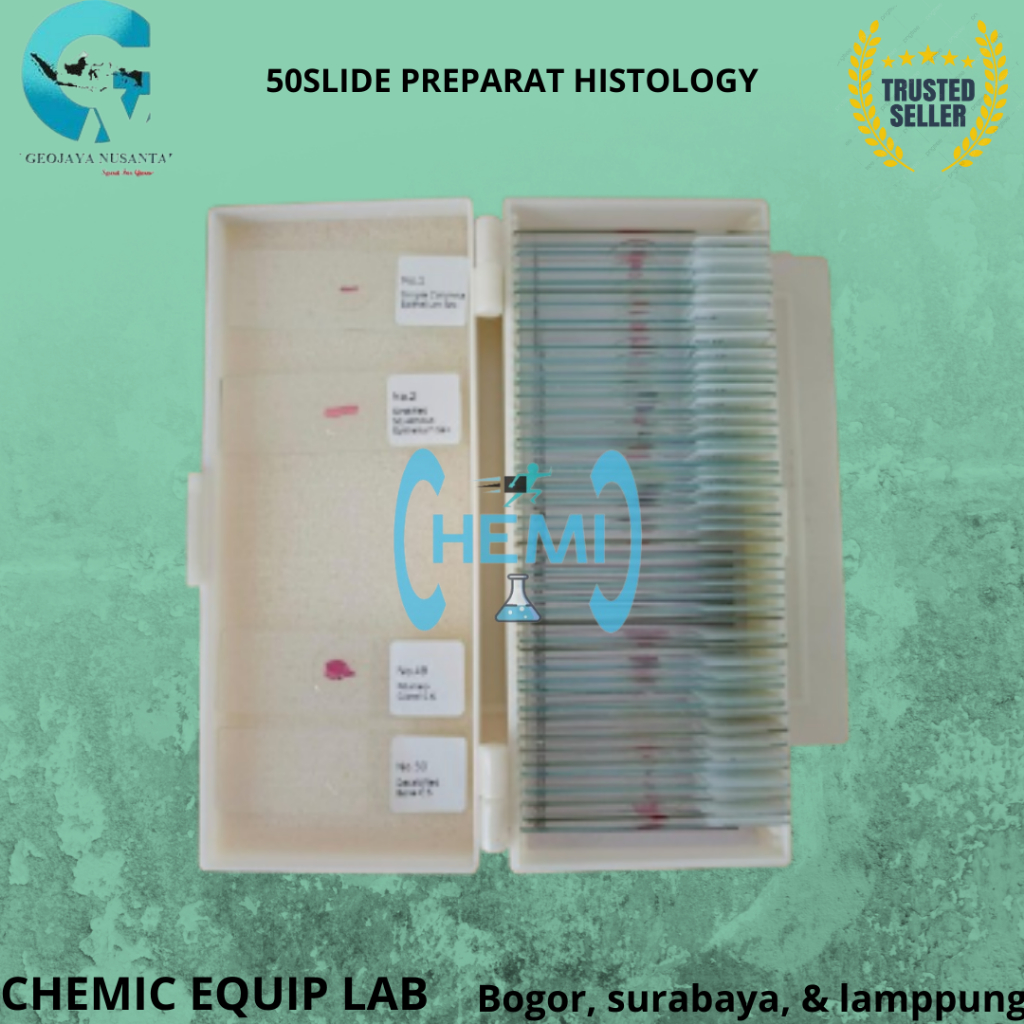 50SLIDE PREPARAT HISTOLOGY MIKROSKOP HISTOLOGI SLIDES MEDICAL SCIENCE