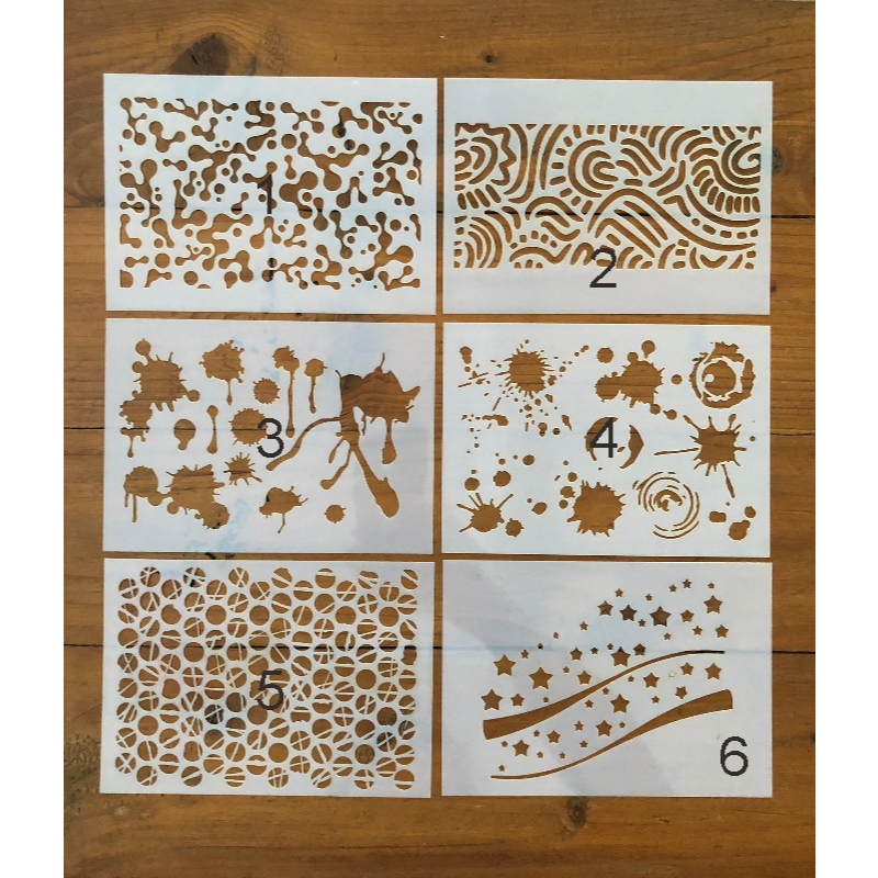 

Aneka Stencil Limited Stock Motif Pattern Abstrak Abstract untuk Airbrush Art dll