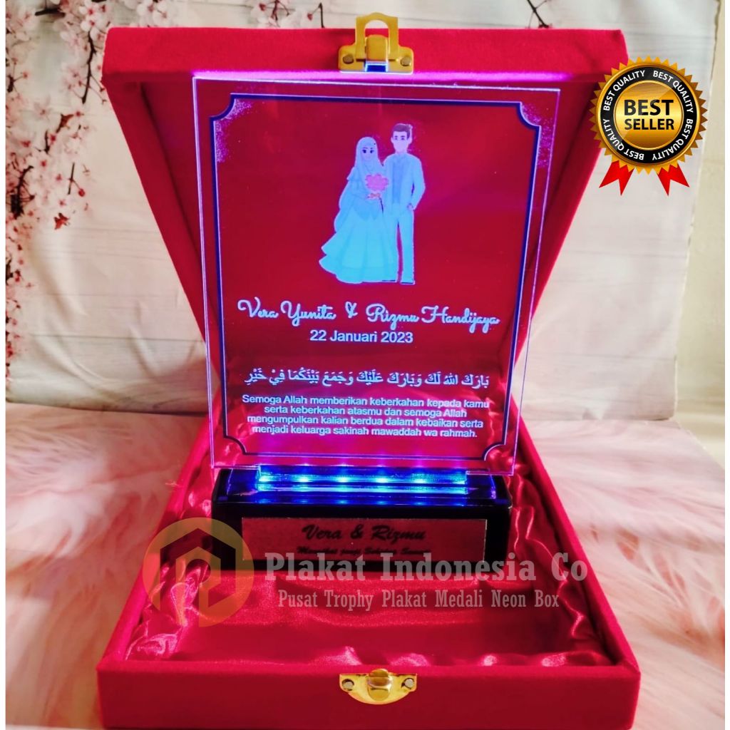 Plakat Akrilik Lampu | Plakat Akrilik Lampu Led Custom | Plakat Akrilik Unik  | Vandel Lampu