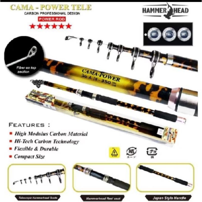 Joran Antena Hammerhead cama power tele