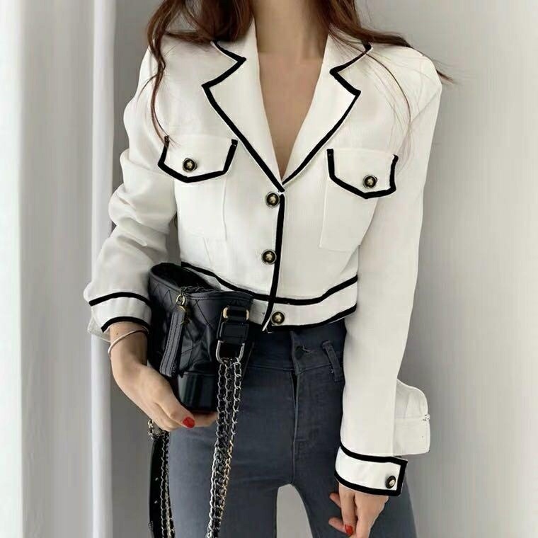 Blazer Crop Lani - Blazer Fashion Wanita Casual || Atasan Perempuan Modis Santai Korean Formal