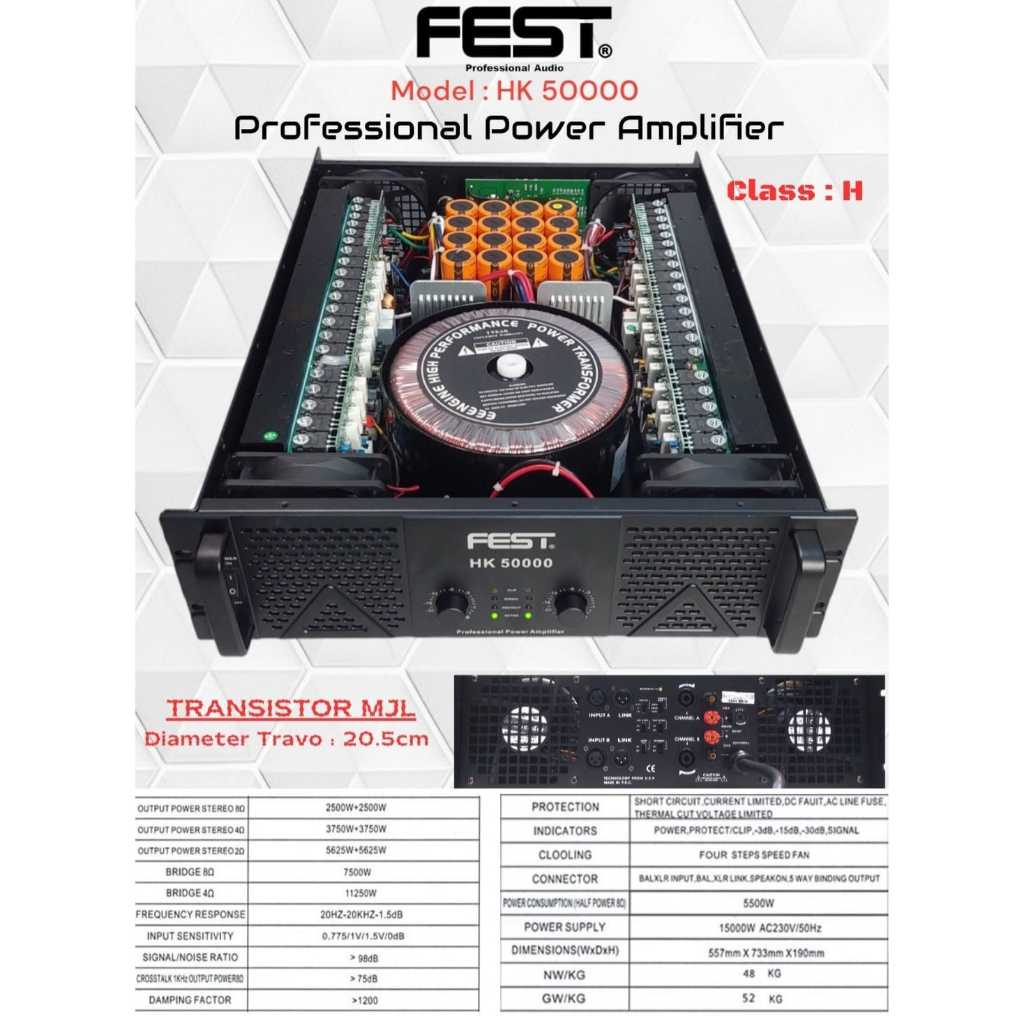Power FEST HK 50000 Original Amplifier Fest HK50000 CLASS H