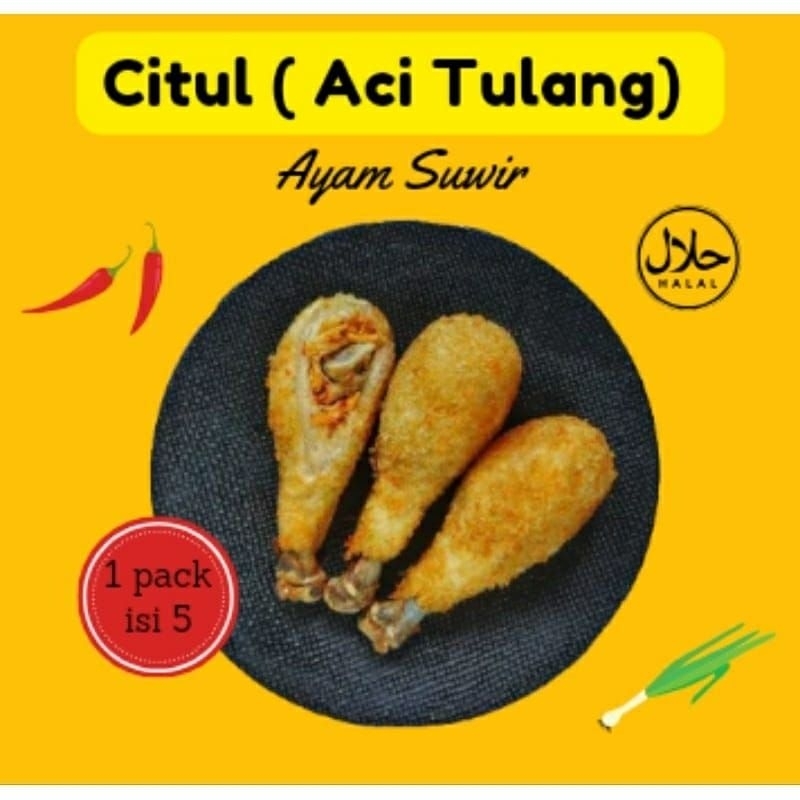 

CITUL (Aci Tulang) Ayam Suwir | Isi 5 | Kemasan Vakum