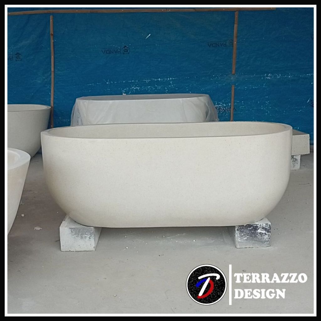 bathtub teraso oval natural teraso