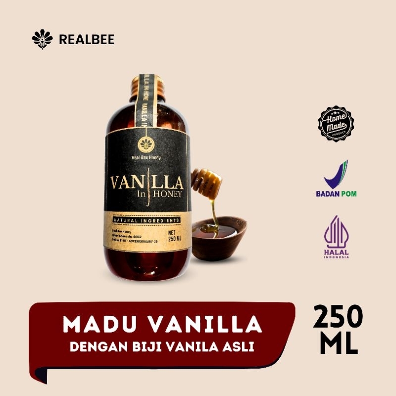 

RealBee Honey - Vanilla In Honey 250ml Madu Vanilla Natural Ingredients