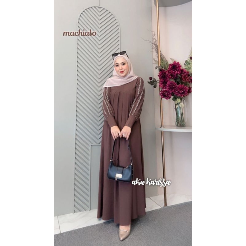 ERINA DRESS by AKU KARISSA / GAMIS ERINA / GAMIS BORDIR / GAMIS MOTIF / GAMIS SIMPLE / GAMIS CRINGKE