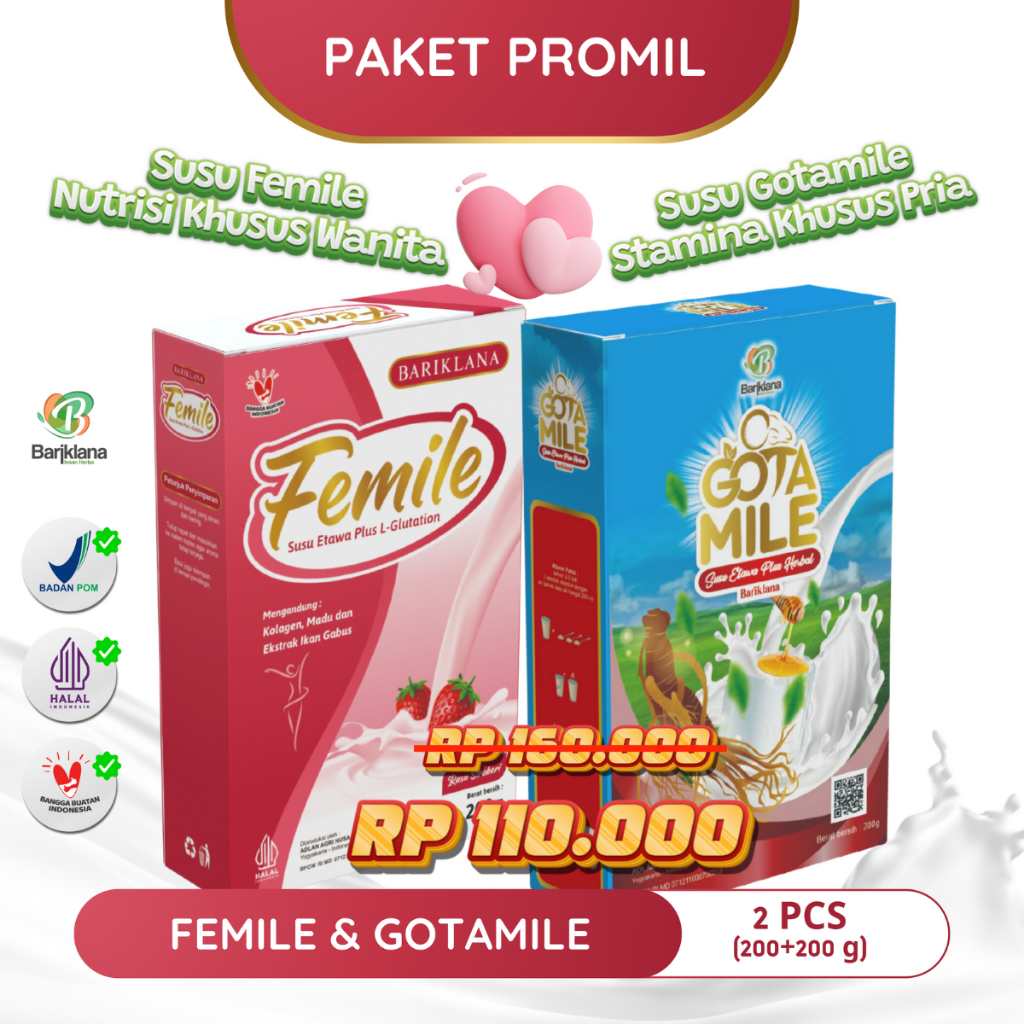 PAKET PROMIL Femile dan Gotamile PROMIL Obat Cepat Hamil Penyubur Sperma Pria Suplemen Pria Pengenta