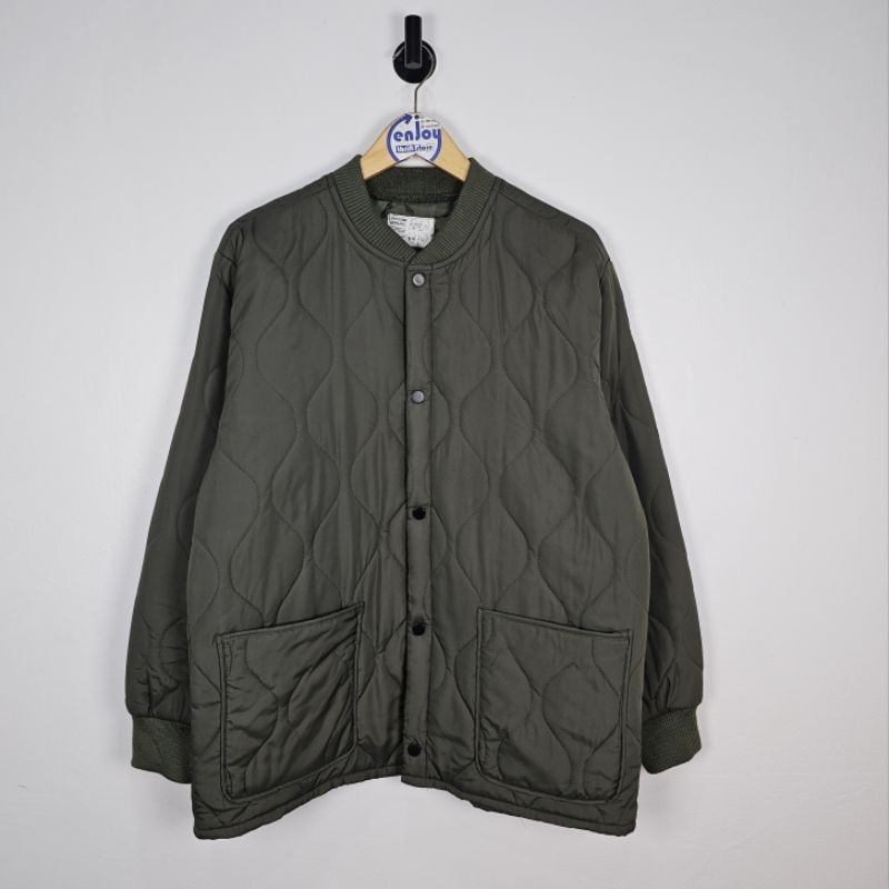LINNER jacket AWSOME APPAREL quilted puffer army military coat winter dingin second preloved