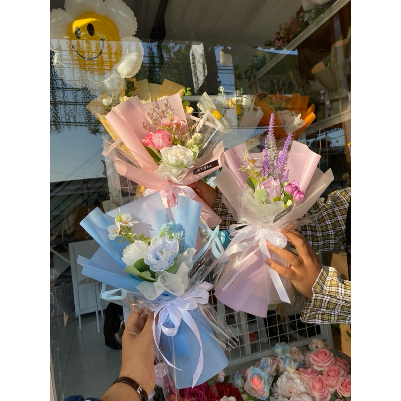 Mini Buket | Buket Kecil | Buket Bunga Artificial | Buket Bunga Palsu | Buket Wisuda | Buket Hari Gu
