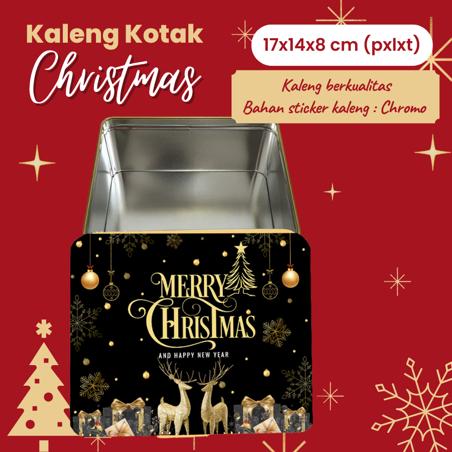 

Kotak Natal Box Christmas Toples Natal 2024 Kue Kering Wadah Xmas Deer 17x14x8 cm by Hapunni
