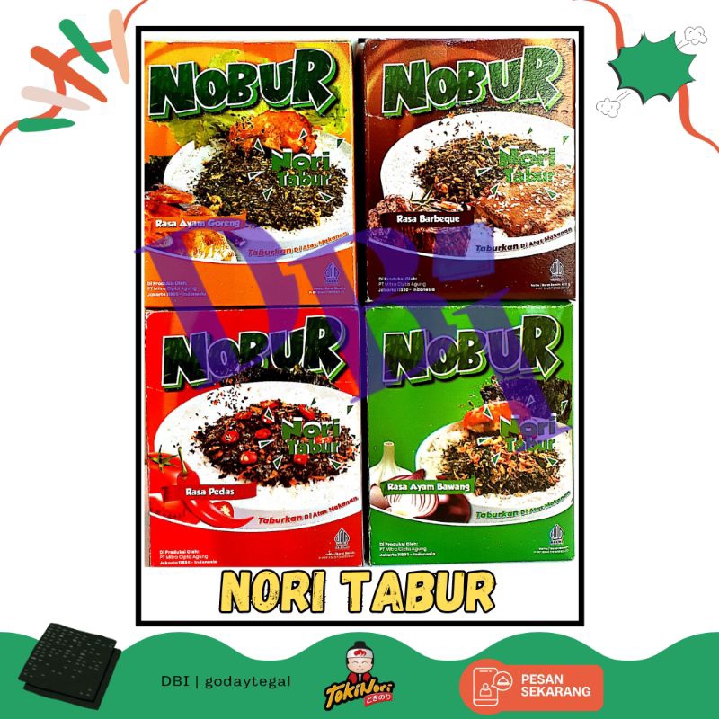 

NOBUR ( Nori Tabur ) PERBOX isi 12 pcs