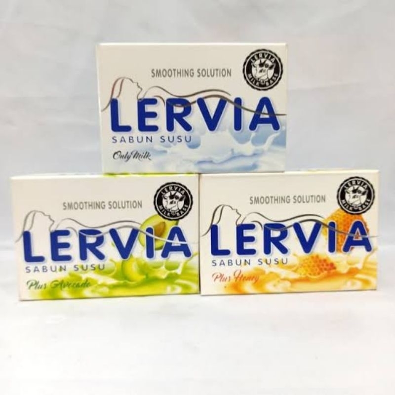 LERVIA ALL VARIANT Sabun Batang 90gr LERVIA Milk | LERVIA Avocado | LERVIA Honey