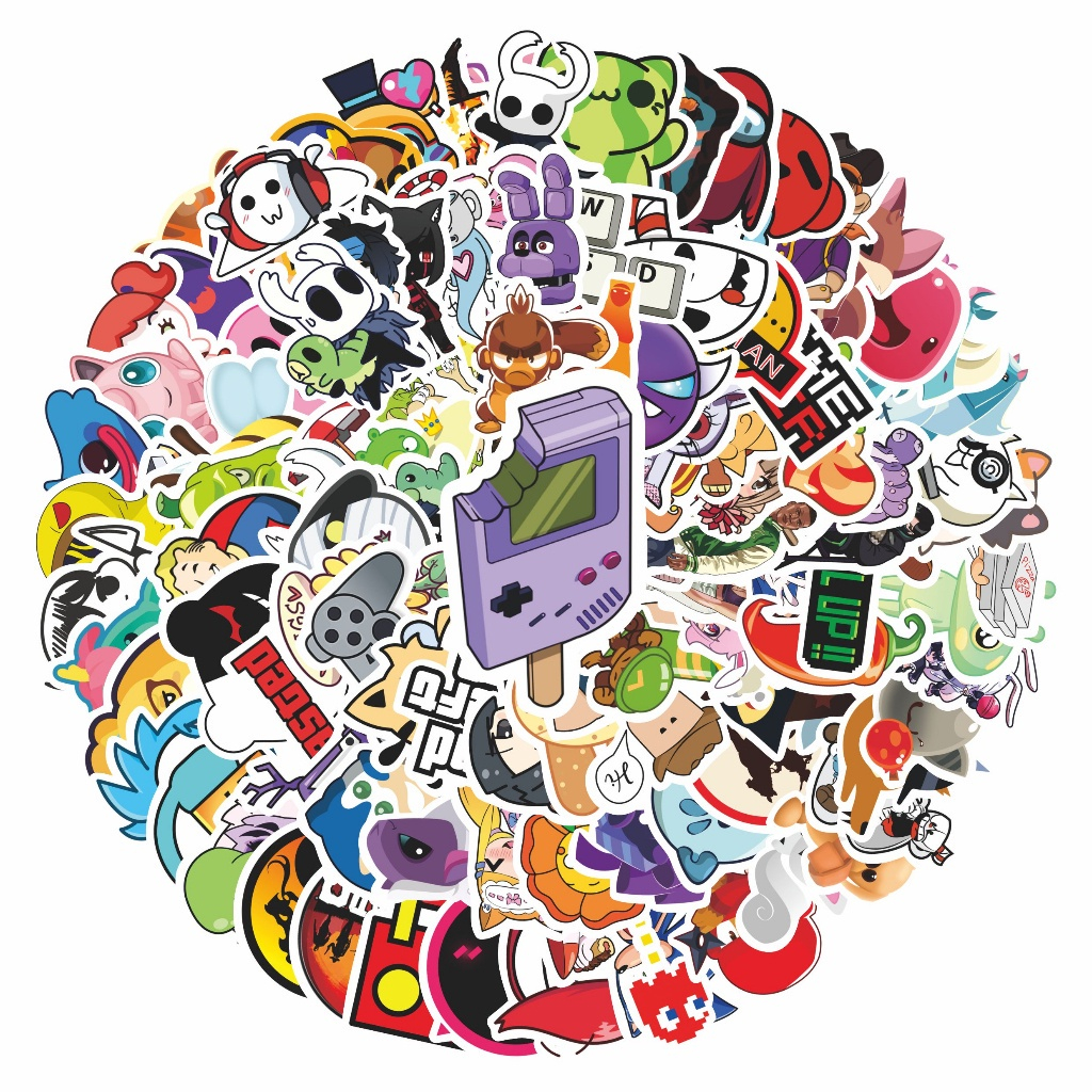 

COD✨ 100 Pcs Stiker Motif Games Anti Air Untuk Dekorasi Notebook Sepeda Skateboard Handphone DIY