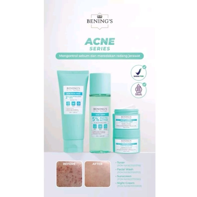 Paket Acne Bening Skincare Dr. Oky Pratama || Bening's Skincare Clinic || Acne Bening Skincare clini