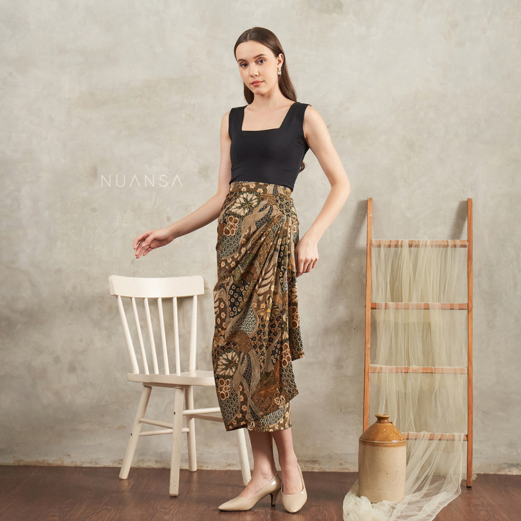 NUANSA - Rok Lilit Batik Panjang Bahan Premium Silk