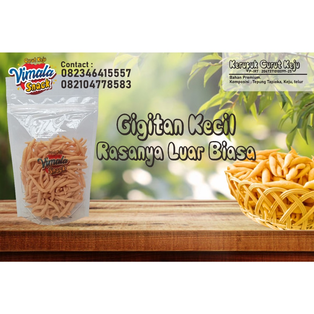 

Kerupuk keripik telur gabus keju vimala snack pouch 100 gr