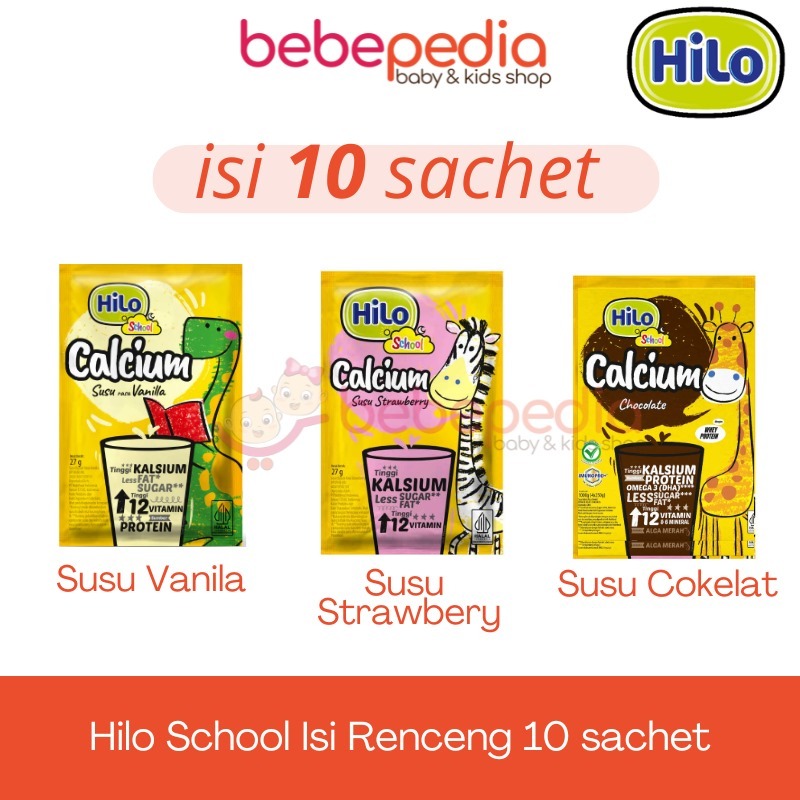 

HiLo School Renceng isi 10 Sachet | Hilo Susu Tinggi Kalsium Lebih Rendah Lemak