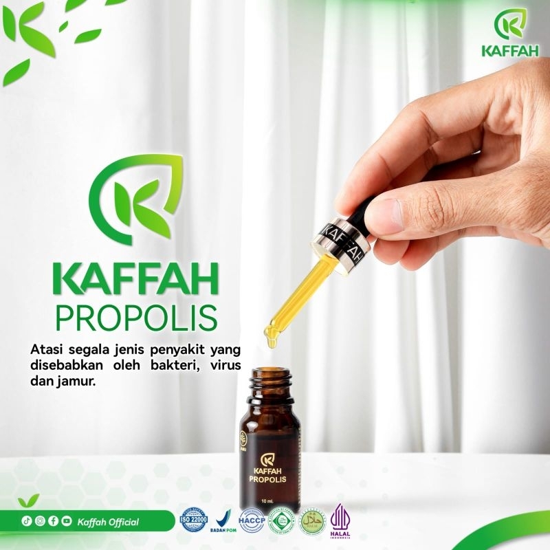 Obat Herbal Mengatasi Amandel Radang tenggorokan Kaffah Propolis isi 10 ml