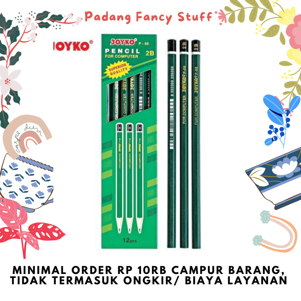 

PFS - 057 Pensil Joyko 2B P-88 P-97 Pencil alat tulis sekolah