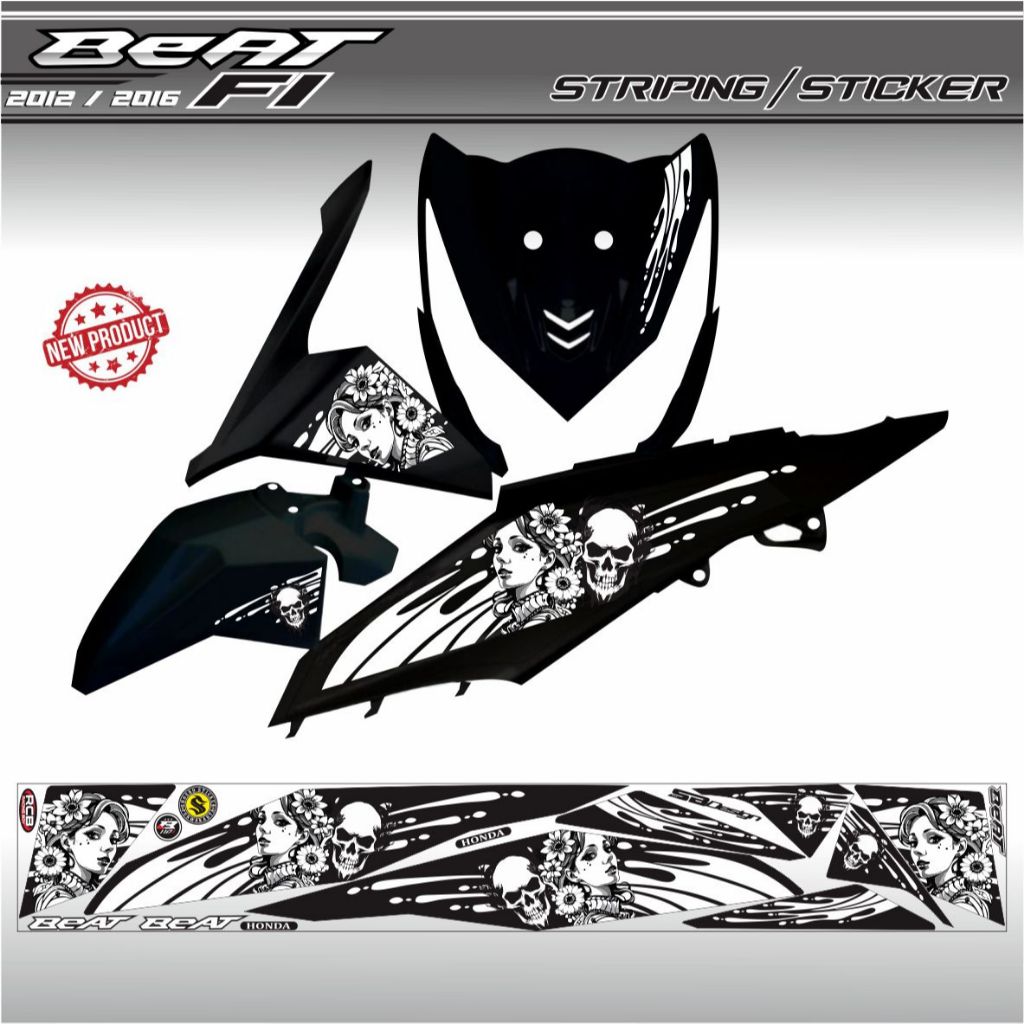 STIKER MOTOR BEAT FI / BEAT 2013 STIKER STRIPING