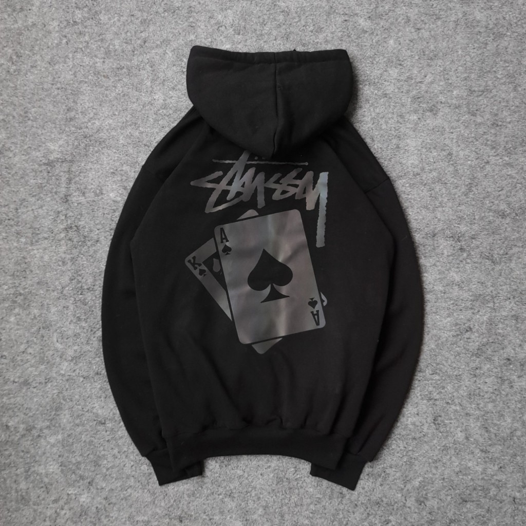 Jaket Sweater Pria Stussy Card Hologram Original Distro Hoodie Pria Stussy High Quality