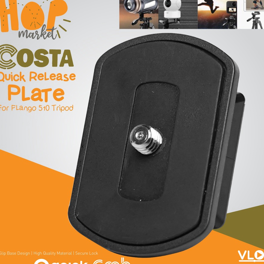 PROMO AWAL TAHUN Quick Release Plate PVC Spare Replacement For COSTA FlanGo51 Tripod