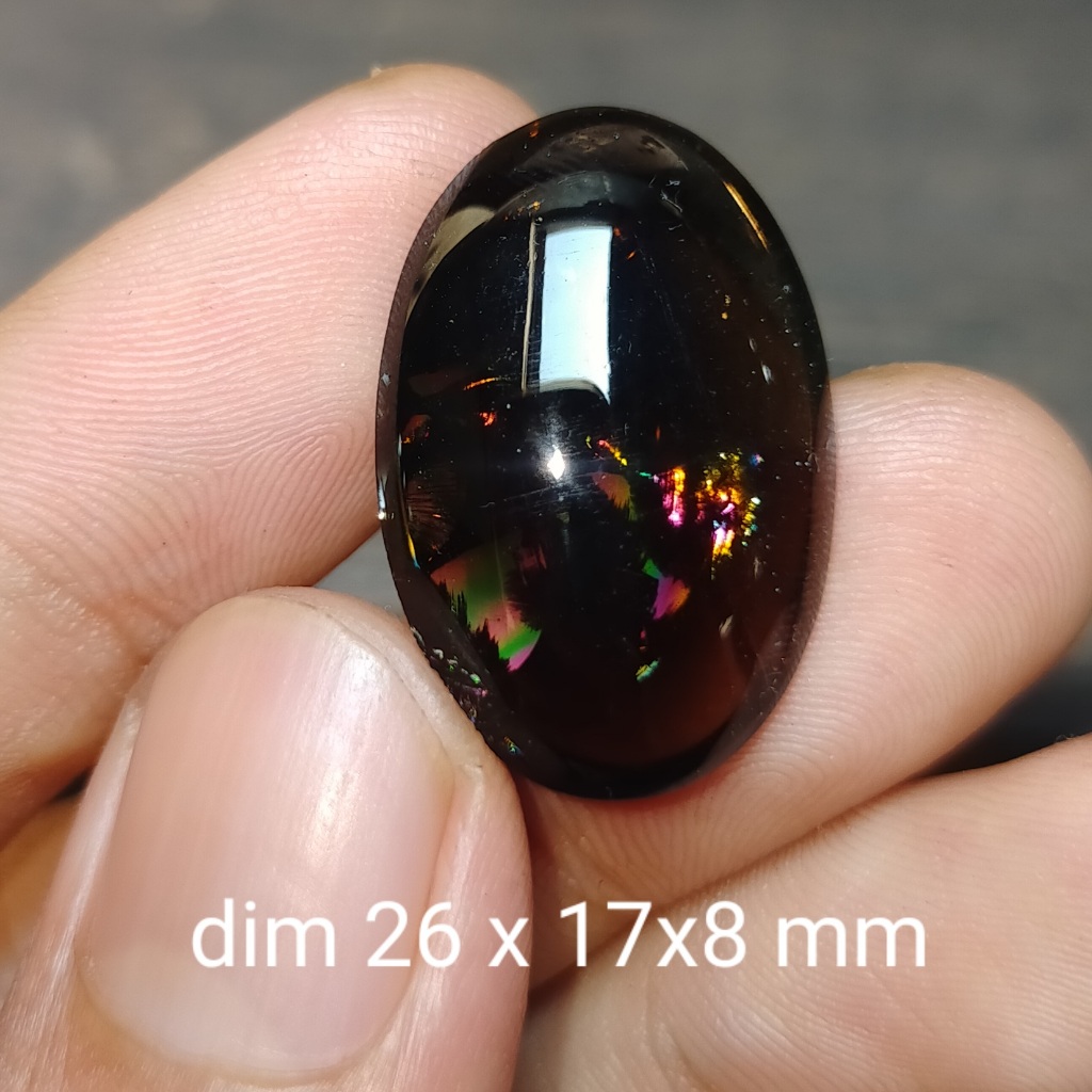 BATU KECUBUNG PELANGI HITAM ASLI cek batu lainnya yaman api wulung opal bacan permata kalimaya kinya