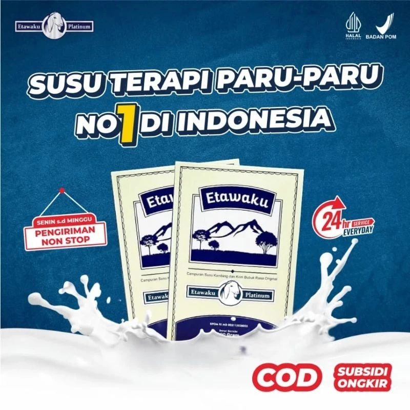 

Etawaku Platinum - Susu Kambing Solusi Masalah Tulang Persendian dan Pernapasan Asma