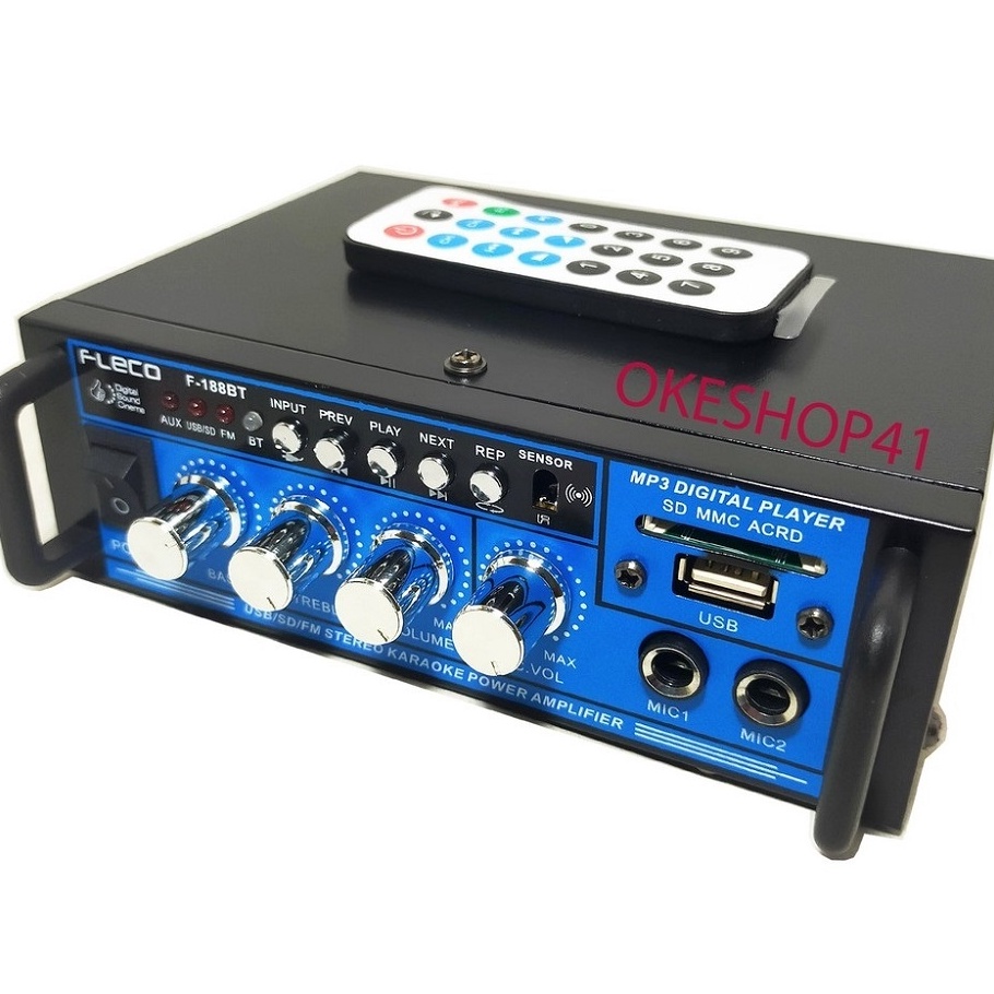 Amplifier Mini uetooth Fleco F1 Power Ampli Stereo Karaoke