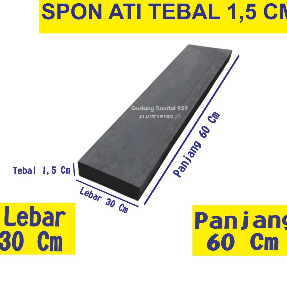 SPON ATI  BUSA ATI  SPON EVA TEBAL 15 CM HITAM UKURAN 3 X 6 CM
