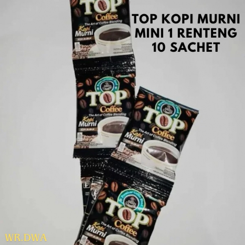 

Top Coffe Mini 1 Renteng 10/8 sachet 7Gr Top Coffe Murni / Top Coffe Toraja