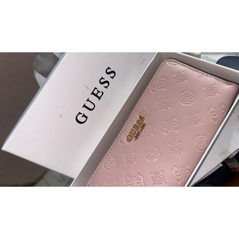 dompet guess original pink besar