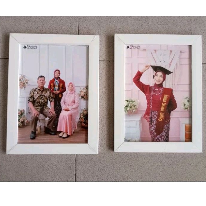 PIGURA MINIMALIS PUTIH 10R UKURAN 20X30 foto keluarga piagam foto pengantin foto ijazah hiasan foto 