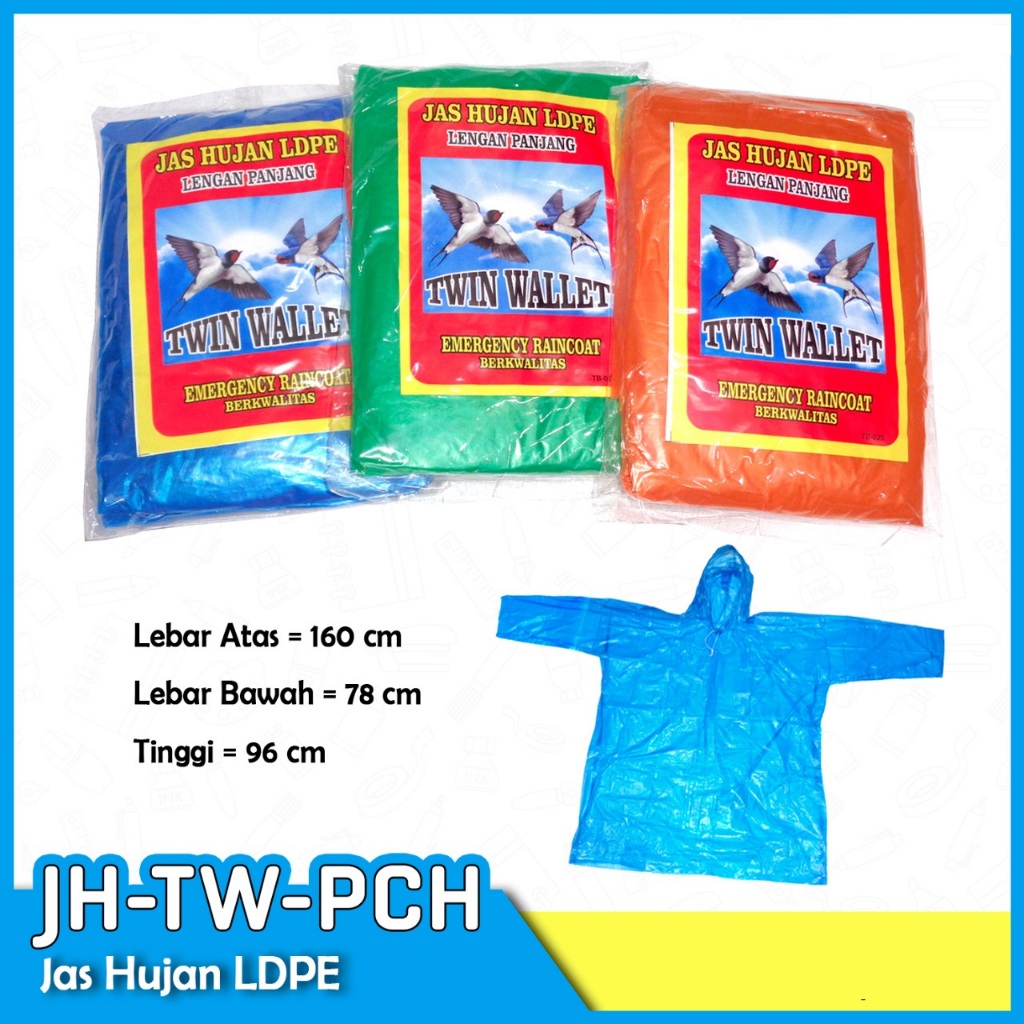 Jas Hujan Plastik LDPE Ponco