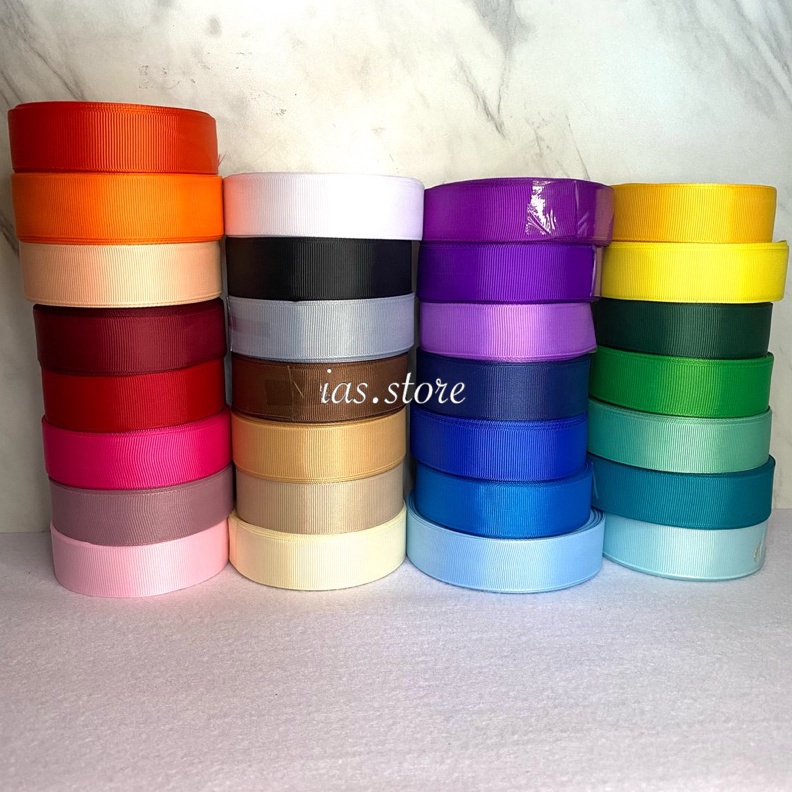 

1Roll Pita GrossGrain 1inch25cm Banyak Warna