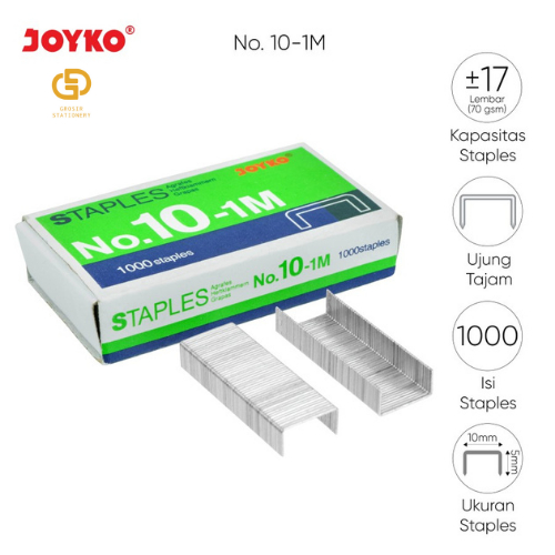 

Staples Isi Stapler Refill Stapler Joyko No. 10 (1 Box 1000 Pcs)