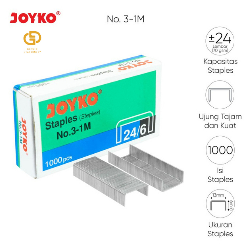 

Staples Isi Stapler Refill Stapler Joyko No.3 (1 Box 1000 Pcs)