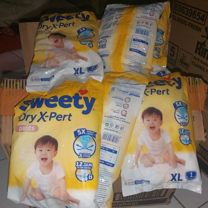Sweety dry xpert uk XL renceng isi 6